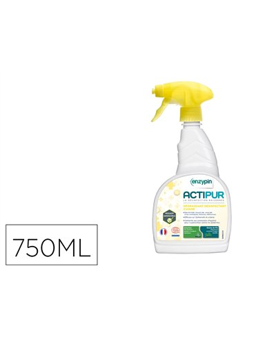 Degraissant desinfectant enzypin actipur pour cuisines spray 750 ml.