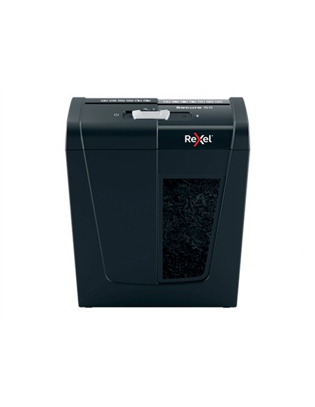 Desctructeur de documents rexel secure s5 coupe droite 5 feuilles de papier a4 de 80gr.