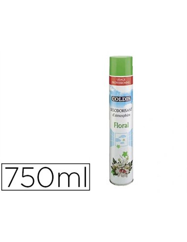 Désodorisant coldis usage professionnel parfum floral aérosol 750ml.