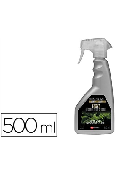 Destructeur d'odeur parfum jacinthe verte flacon 500ml.