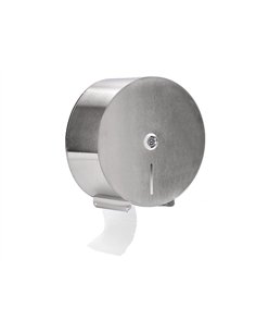 Distributeur papier toilette q-connect acier inoxydable fermeture serrure 2 clefs 115x254x265mm.