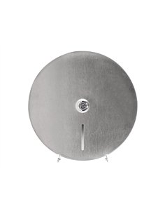 Distributeur papier toilette q-connect acier inoxydable fermeture serrure 2 clefs 115x254x265mm. 2