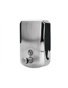 Distributeur savon liquide q-connect manuel acier inoxydable 800ml 179x56x115mm. 2