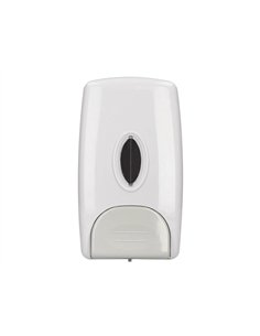Distributeur savon q-connect manuel indicateur niveau 1000ml coloris blanc/gris 235x135x95mm.