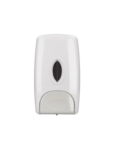 Distributeur savon q-connect manuel indicateur niveau 1000ml coloris blanc/gris 235x135x95mm.