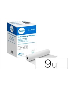 Drap d'examen 2plis roul.135f carton de 9 rlx.
