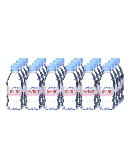 Eau evian bouchon plat rpet 33cl/24.