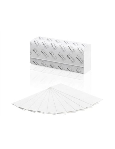 Essuie-mains coldis pure ouate blanche ecolabel 2plis 20,6x32cm 1 paquet de 120 feuilles.