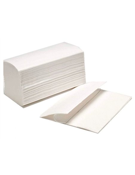 Essuie-mains plies v blanc techline 24x21cm 2plis lot de 20 packs de 200 feuilles.