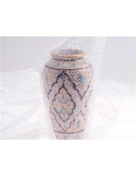 Film a bulles aircap bulle diametre 10mm polyethylene resistant absorbe les coups rouleau 50cmx10m.