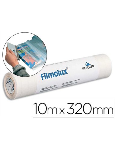 Film pvc adhesif transparent pour la couverture de livre pose defere lux cristal dim. 10mx320mm specifique.