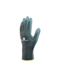 Gant tricot deltaplus polyamide paume enduite polyuréthane jauge 13 coloris gris taille 9 paire. 2