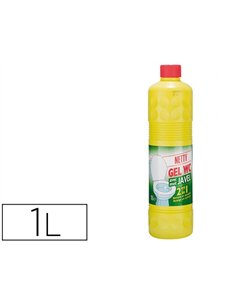 Gel coldis netty nettoyant wc javel texture gel adhérente parois parfaite hygiène blancheur flacon 1l.