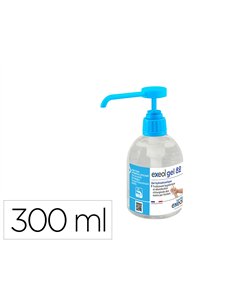Gel hydroalcoolique exeol gel 82 flacon pompe 300ml.