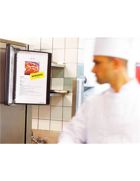 Kit de consultation tarifold mural antimicrobien format a4 10 poches blanc.