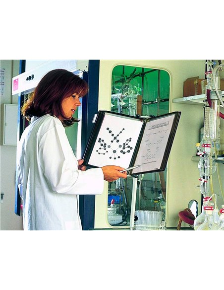 Kit de consultation tarifold mural antimicrobien format a4 10 poches blanc.