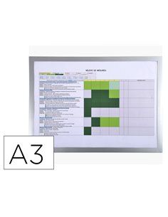 Pochette d affichage exacompta magnetique a3 pour tout support en metal position portrait ou paysage.