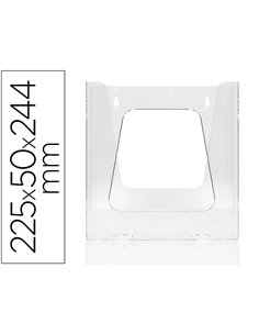 Porte-visuels q-connect mural plexiglas transparent format a4 225x50x244 mm. 2