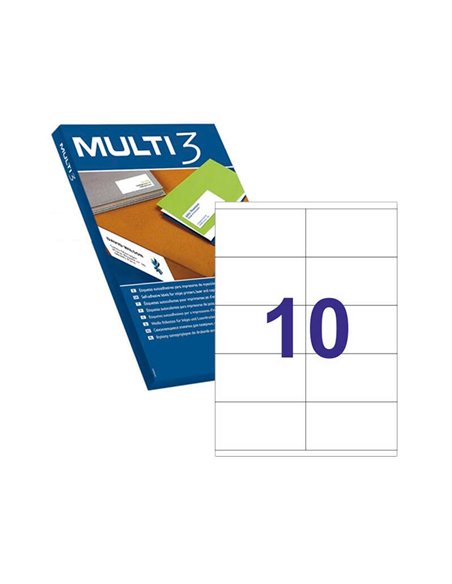 Lot de 5 000 étiquettes blanches à bords droits, dimensions 105 x 57 mm, avec adhésif permanent, pour usages multiples