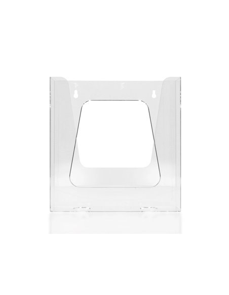 Porte-visuels q-connect mural plexiglas transparent format a5 170x41x177 mm.