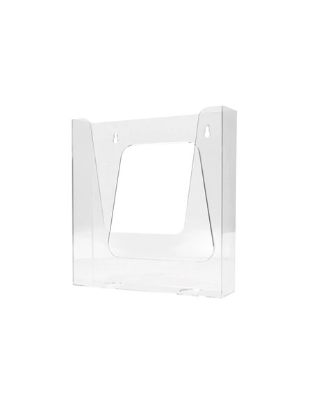 Porte-visuels q-connect mural plexiglas transparent format a5 170x41x177 mm.