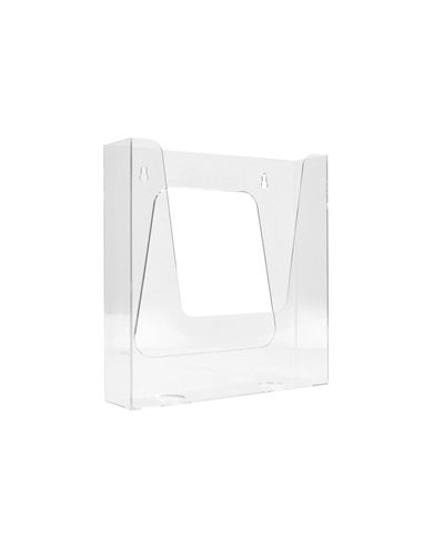 Porte-visuels q-connect mural plexiglas transparent format a5 170x41x177 mm.