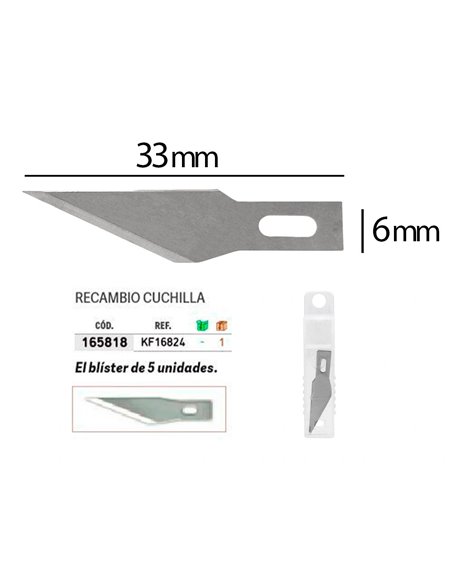 Lame de rechange q-connect pour bistouri kf00289 blister 5 unites.