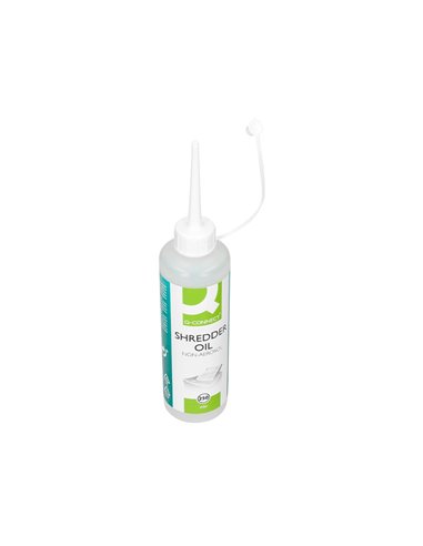 Huile lubrifiante q-connect pour destructeur de documents bouteille 250ml.