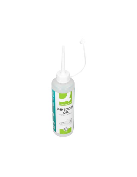 Huile lubrifiante q-connect pour destructeur de documents bouteille 250ml.
