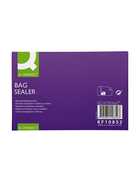 Scelleuse q-connect acier inoxydable peint 218x150x75mm coloris bleu.