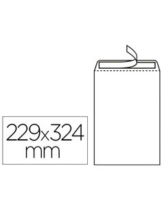 Pochette gpv dos carton 500g vélin blanc 120g anti-pli c4 229x324mm sachet 25 unités.