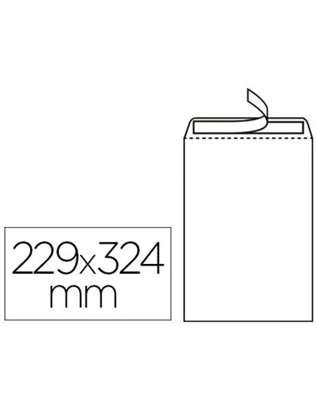 Pochette gpv dos carton 500g vélin blanc 120g anti-pli c4 229x324mm sachet 25 unités.