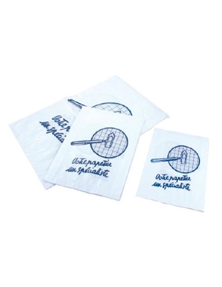 Sac imprimé kraft blanchi votre papetier un spécialiste soufflet 50mm 150x30x220mm.