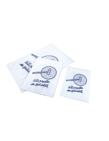 Sac imprimé kraft blanchi votre papetier un spécialiste soufflet 50mm 260x50x380mm.