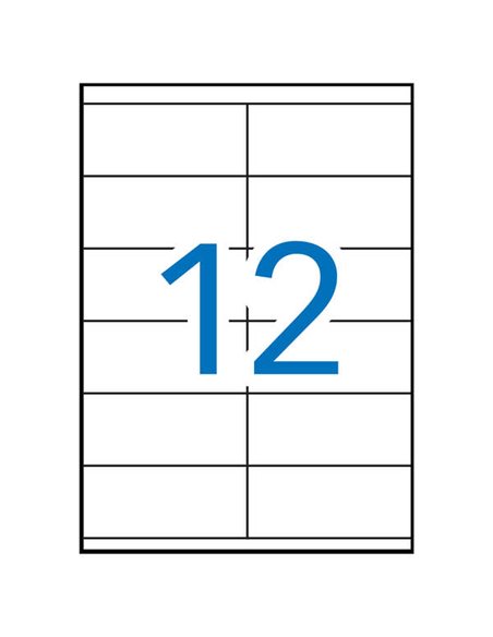 Étiquettes blanches permanentes Apli 105,0 x 48,0 mm, 500 feuilles