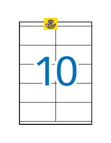 Étiquettes blanches permanentes Apli 105,0 x 57,0 mm, 500 feuilles