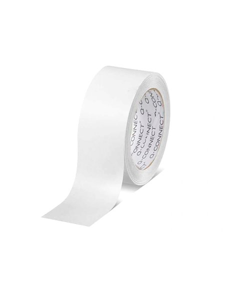 Ruban adhesif q-connect polypropylene 45 microns 66mx75mm pour emballage coloris blanc.