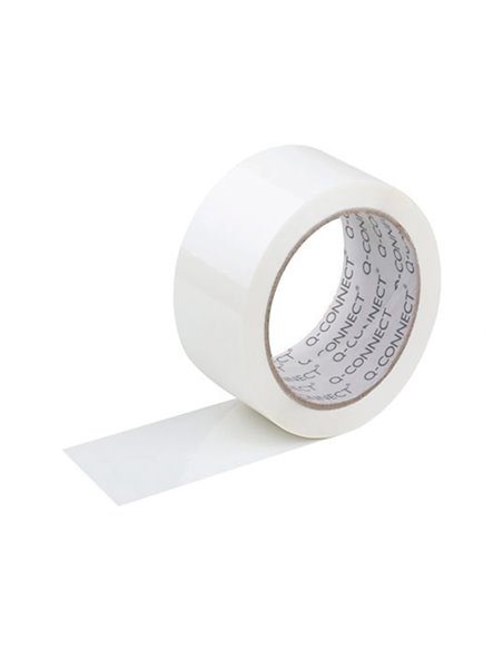 Ruban adhesif q-connect polypropylene 45 microns 66mx75mm pour emballage coloris blanc.