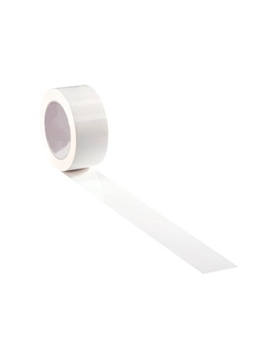 Ruban adhesif q-connect polypropylene 45 microns 66mx75mm pour emballage coloris blanc.