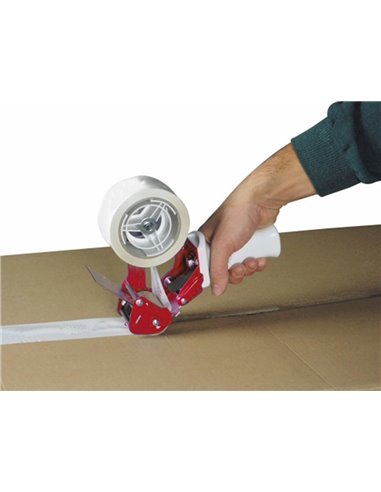 Ruban adhesif q-connect polypropylene 45 microns 66mx75mm pour emballage coloris blanc.