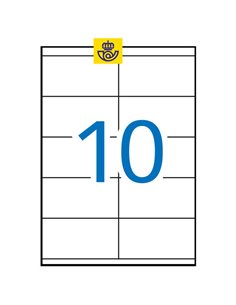 Pack de 2 500 étiquettes laser blanches permanentes Apli 105 x 57 mm (250 feuilles x 10 étiquettes)