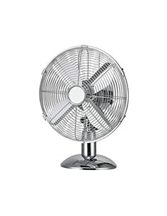 Ventilateur daewoo dc30 de table occilation a 80 puissance 35w corbeille diametre 30cm coloris chrome.