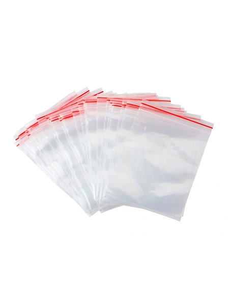 Sachet plastique refermable q-connect dim.150x200 mm sachet de 100 unites.