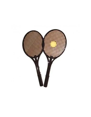 Tennis first loisirs raquette tennis pvc initiation au tennis legeres lot de 2 raquettes et 1 balle.