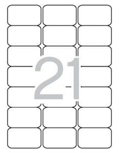 Étiquettes translucides résistantes aux intempéries Apli 63,5 x 38,1 mm, 20 feuilles