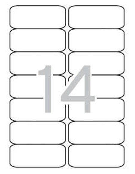 Étiquettes translucides résistantes aux intempéries Apli 99,1 x 38,1 mm, 20 feuilles