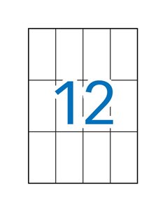 Étiquettes blanches Apli A5 70 x 37 mm, 15 feuilles