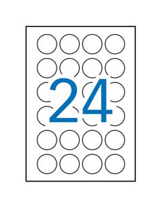 Étiquettes de sécurité blanches Apli Ø 40,0 mm, 10 feuilles