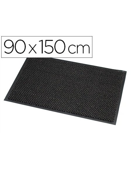 Tapis paperflow absorbant microfibre et polypropylène 90x150cm coloris anthracite.