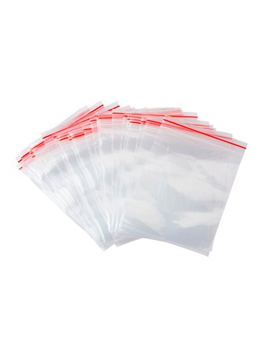 Sachet plastique refermable q-connect dim.175x250 mm sachet de 100 unites.